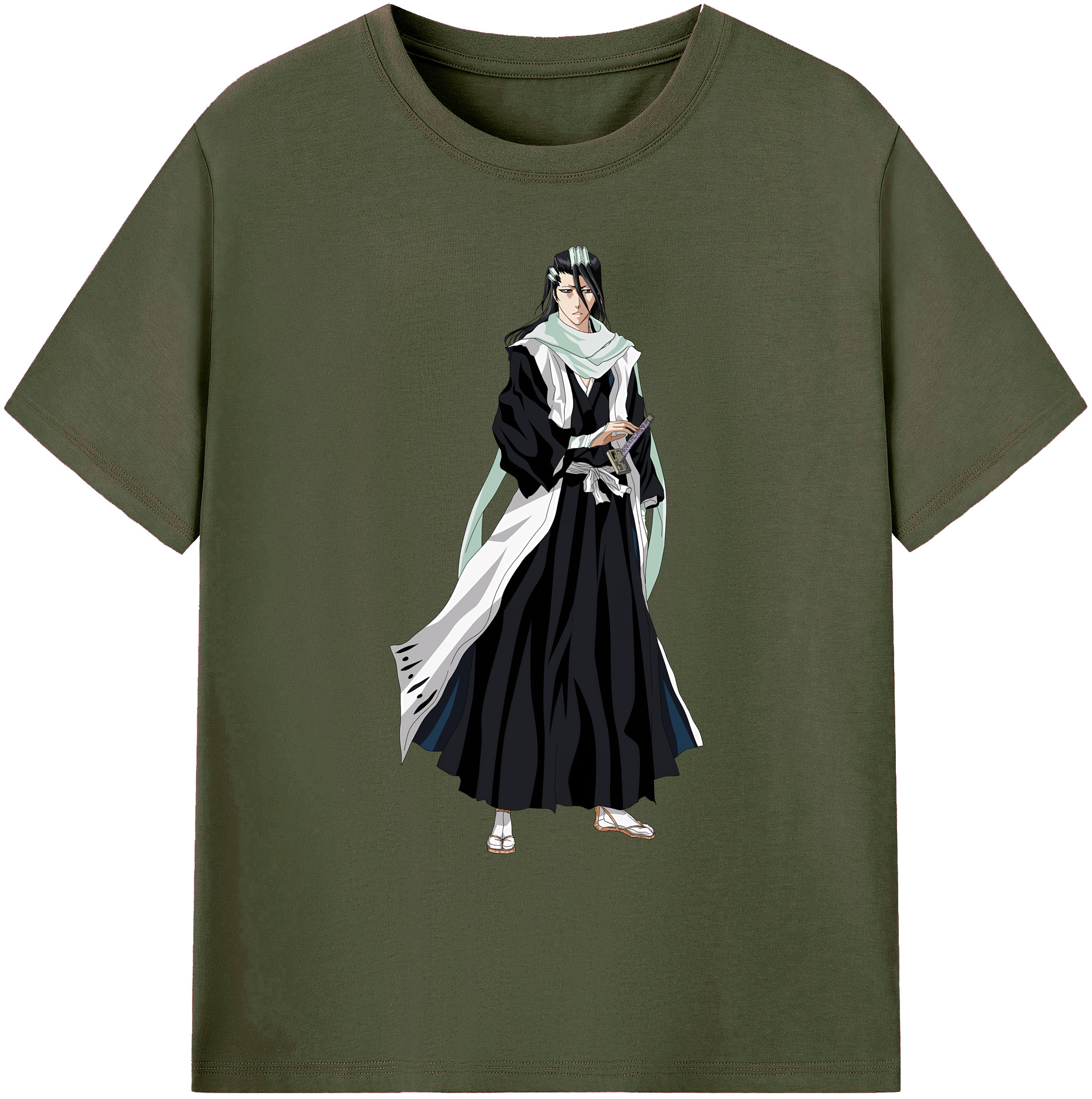 （画像用） ブリーチ くちき びゃくや BLEACH Kuchiki Byakuya 綿100％ メンズ半袖Tシャツ｜肌触りやわらか＆通気性